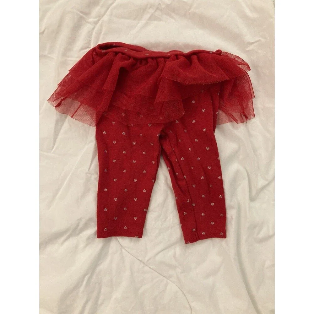 3 Months Carter’s baby clothes - one piece pants | red heart and tutu theme